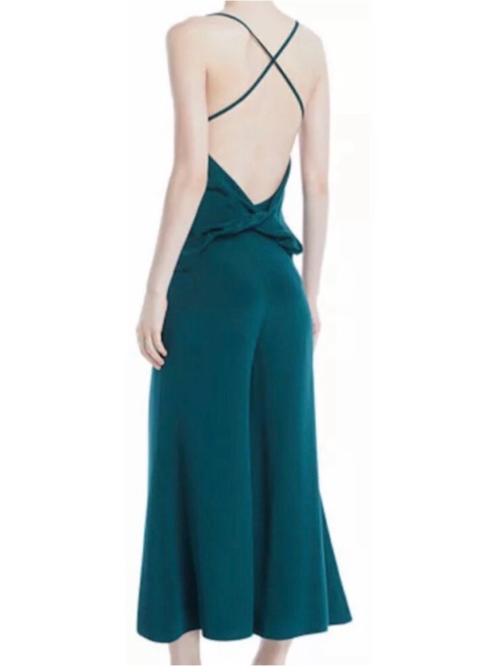 Cushnie Et Ochs Green Crop Cowl Neck Crop Jumpsuit 8